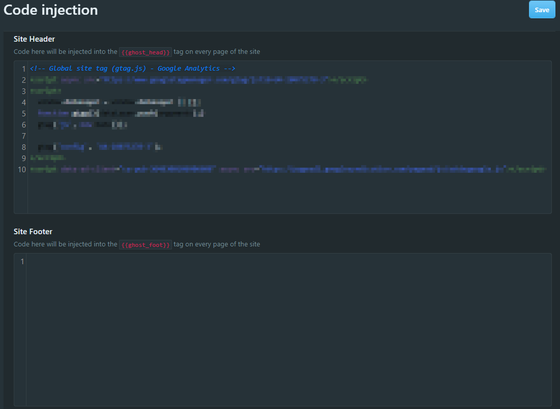 Custom JavaScript Code Injection at your Site Header or Site Footer