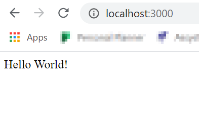 Hello World when accessing the NestJS default project via GET
